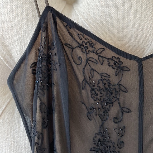 Full length beaded spaghetti strap gown - Picture 4 of 11